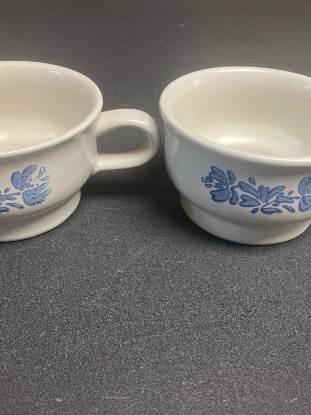 Vtg 70s Pfaltzgraff soup mugs cups large stoneware Yorktown pattern